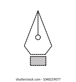 dotted shape metal office feather pen tip