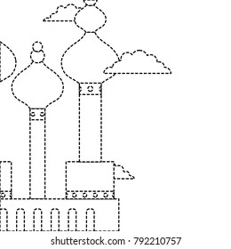 dotted shape moscow site with clouds journey vacation