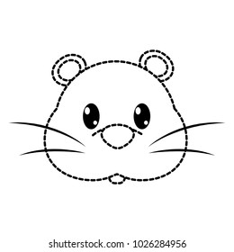dotted shape mouse head cute animal character
