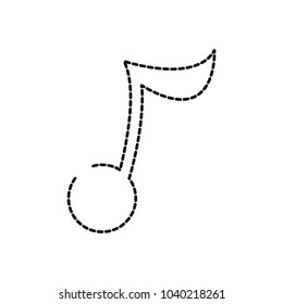 dotted shape music note sign to sound rhythm