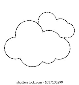 dotted shape natural clouds in sky to weather design
