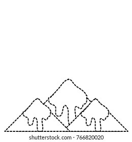 dotted shape natural snowy mountain and cold weather