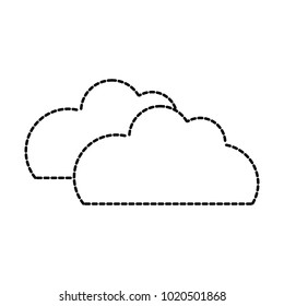 dotted shape nature clouds weather in the sky icon