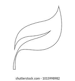 dotted shape nature exotic plant leaf design