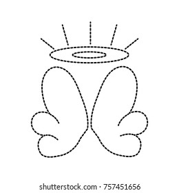 dotted shape nice aureole and wings of angel design