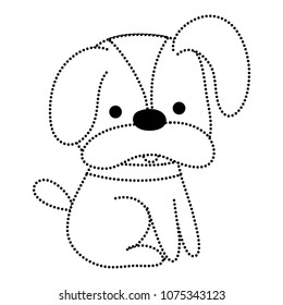 dotted shape nice dog cute pet animal