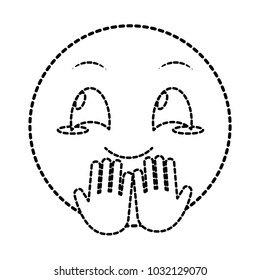 dotted shape nice face gesture emoji expression