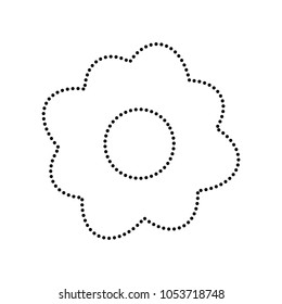 dotted shape nice flower nature with petals style