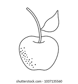 dotted shape organic apple fruit with nutrition and vitamin