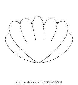 dotted shape oyster shell sea and glamour design
