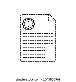 dotted shape paper document business with label sticker