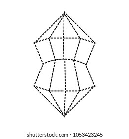 dotted shape pentagons geometric shapes graphic style vector illustration