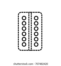 dotted shape pharmaceutical pill medicine to treatment