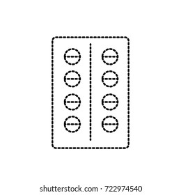 dotted shape pill pharmaceutical medicine to treatment