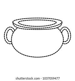 dotted shape pot cauldron to traditional object to cooking