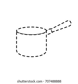 dotted shape pot kitchen utensil object to cuisine