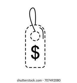 dotted shape price label sale shop element