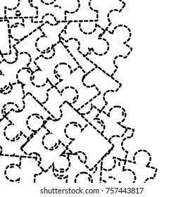 dotted shape puzzle pieces game background design