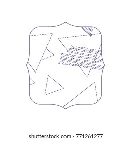 dotted shape quadrate with geometric figure stye background
