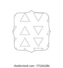 dotted shape quadrate with graphic geometric style background