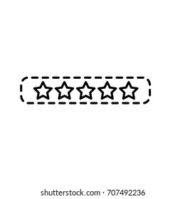 dotted shape rating stars bar to choose the favorite