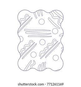 dotted shape rectangle with abstract style memphis background