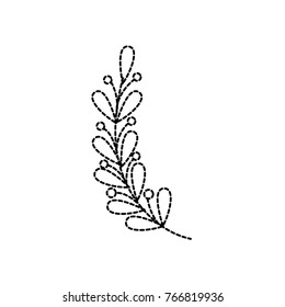 dotted shape rustic leaves natural branch design