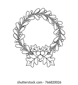 dotted shape rustic natural branches leaves decoration