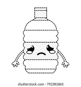 dotted shape sad and tender bottle wather kawaii