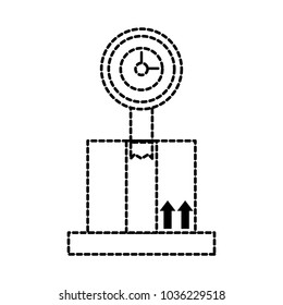 dotted shape scale weight machine with delivery package