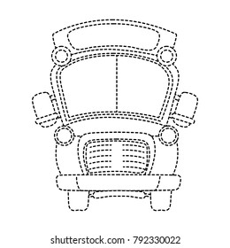 dotted shape school bus transportation to education travel