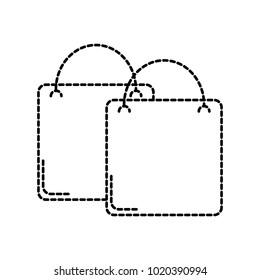 dotted shape shopping bags elements to market buy