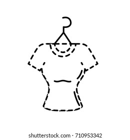 dotted shape shopping clothes in the market with style design