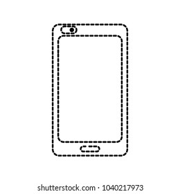 dotted shape smartphone technology communication to call and talk