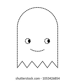 dotted shape smile videogame virtual chracter style vector illustration