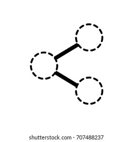 dotted shape social media share technology connection