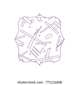 dotted shape square with abstract graphic style background