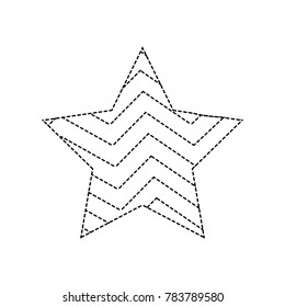 dotted shape star bright rainbow in the star design
