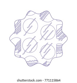 dotted shape star with geometric graphic style background