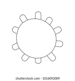 dotted shape sun light weather with ray design