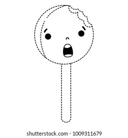 dotted shape surprised circle ice lolly kawaii