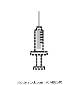 dotted shape syringe medical tool to treatment injection