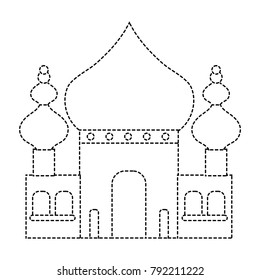 dotted shape taj mahal in india journey vacation