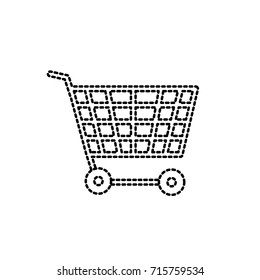 dotted shape technology shopping car to buy online