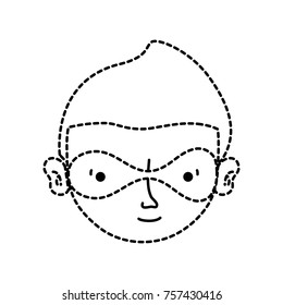 dotted shape thief crimical head with mask design