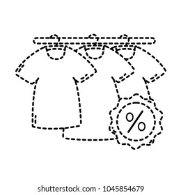 dotted shape t-shirts clothes shopping with tag perccent