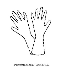 dotted shape washing gloves design style to homework