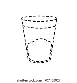 dotted shape water glass to drink and fresh beverage