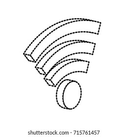 dotted shape wifi technology to connect in the digital network