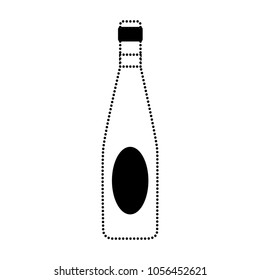 dotted shape wine bottle alchool beverage to celebrate